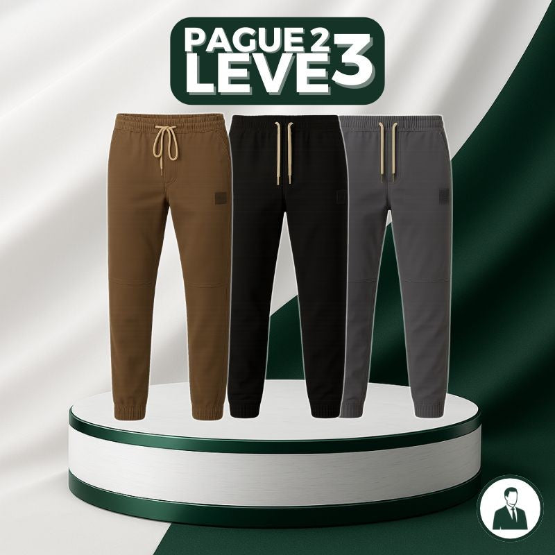 [PAGUE 2 LEVE 3] Kit Calça Dixon Masculina Premium em Algodão Peruano com Poliéster (Autentica e Estilosa!)