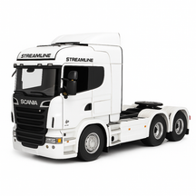 Miniatura Realista de Controle Remoto Caminhão Scania S540 6X4 + Carreta de Brinde (QUEIMA DE ESTOQUE)