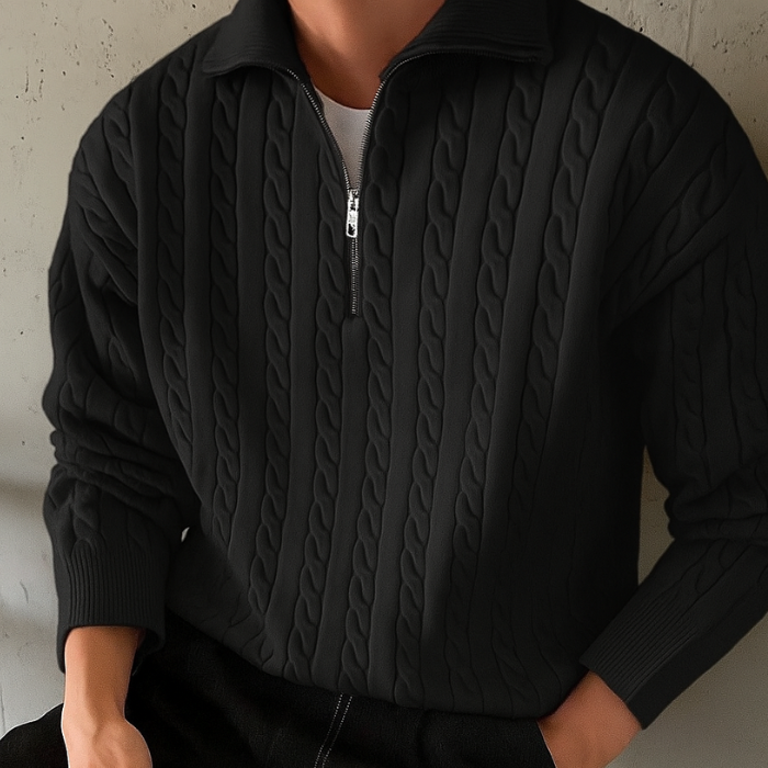 Suéter Masculino em Tricot Vonluthen +3 BRINDES: Relógio, Cinto e Carteira